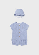 Cargar imagen en el visor de la galería, Conjunto Camisa y Short con Gorrito Rayas