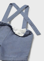Cargar imagen en el visor de la galería, Conjunto Camisa Short Tirantes Azul con Moño