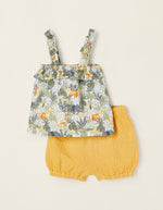 Cargar imagen en el visor de la galería, Conjunto Blusa Jungla Short Mostaza