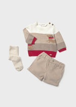 Cargar imagen en el visor de la galería, Conjunto Suéter Perrito Short Khaki