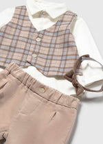 Cargar imagen en el visor de la galería, Conjunto Chaleco Cuadros Camisa Pantalón