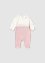 Cargar imagen en el visor de la galería, Mameluco Tejido Blanco y Rosa