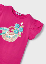 Cargar imagen en el visor de la galería, Conjunto Camiseta Fucsia Short Estampado