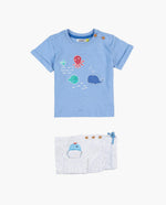 Cargar imagen en el visor de la galería, Conjunto Camiseta Océano Short Gris
