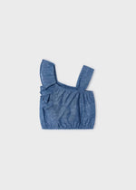 Cargar imagen en el visor de la galería, Conjunto Blusa y Pantalón Lino Azul