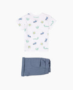 Cargar imagen en el visor de la galería, Conjunto Camiseta Bichitos Short Azul