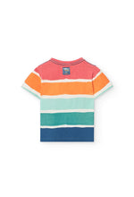 Cargar imagen en el visor de la galería, Conjunto Camiseta Rayas Short Naranja