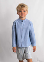 Cargar imagen en el visor de la galería, Conjunto Camisa Azul Short Rayas