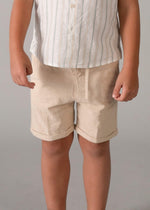 Cargar imagen en el visor de la galería, Conjunto Camisa Rayas Short Beige