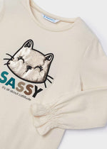 Cargar imagen en el visor de la galería, Conjunto Camiseta Gatito Leggings Terciopelo