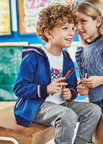 Cargar imagen en el visor de la galería, Conjunto Sudadera Azul Camiseta Pantalón