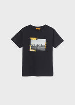 Cargar imagen en el visor de la galería, Camiseta Negra y Mostaza Surf