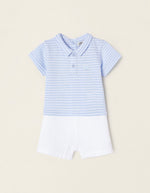 Cargar imagen en el visor de la galería, Bombacho Polo Azul Short Blanco