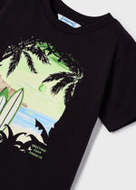 Cargar imagen en el visor de la galería, Conjunto Camiseta Negra Short Palmas