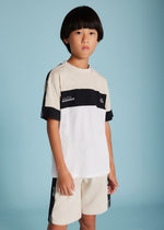 Cargar imagen en el visor de la galería, Conjunto Camiseta y Short Beige Negro