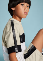 Cargar imagen en el visor de la galería, Conjunto Camiseta y Short Beige Negro