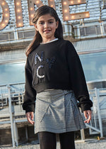 Cargar imagen en el visor de la galería, Conjunto Suéter Negro Falda Estampada