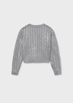 Cargar imagen en el visor de la galería, Conjunto Suéter Falda Plata