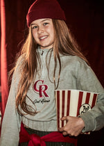 Cargar imagen en el visor de la galería, Conjunto Sudadera Gris Short Rayas