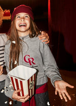 Cargar imagen en el visor de la galería, Conjunto Sudadera Gris Short Rayas