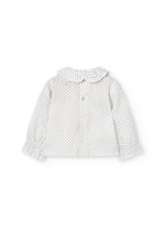 Cargar imagen en el visor de la galería, Conjunto Vestido Gris Moño Blusa Lunares