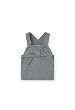 Cargar imagen en el visor de la galería, Conjunto Vestido Gris Moño Blusa Lunares