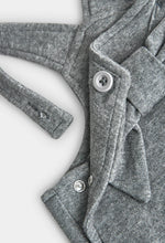 Cargar imagen en el visor de la galería, Conjunto Vestido Gris Moño Blusa Lunares