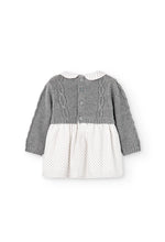 Cargar imagen en el visor de la galería, Vestido Suéter Gris Lunares