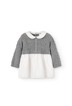 Cargar imagen en el visor de la galería, Vestido Suéter Gris Lunares
