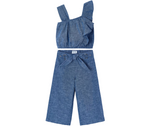 Cargar imagen en el visor de la galería, Conjunto Blusa y Pantalón Lino Azul