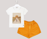 Cargar imagen en el visor de la galería, Conjunto Camiseta Bicicleta Short Naranja