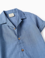 Cargar imagen en el visor de la galería, Conjunto Camisa y Short Azul Camiseta Langostas
