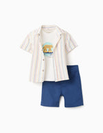 Cargar imagen en el visor de la galería, Conjunto Camisa Rayas Camiseta y Short