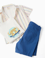 Cargar imagen en el visor de la galería, Conjunto Camisa Rayas Camiseta y Short