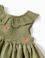 Cargar imagen en el visor de la galería, Vestido Verde Bordado Flores