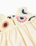Cargar imagen en el visor de la galería, Vestido Beige Crochet Colores