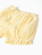 Cargar imagen en el visor de la galería, Conjunto Blusa y Short Rayas Amarillo