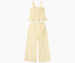 Cargar imagen en el visor de la galería, Conjunto Blusa y Pantalón Amarillo Rayas