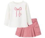 Cargar imagen en el visor de la galería, Conjunto Camiseta Moño Falda Rosa (Copia)
