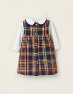 Cargar imagen en el visor de la galería, Vestido Cuadros Marino