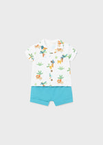 Cargar imagen en el visor de la galería, Conjunto Camisa Jungla Short Azul