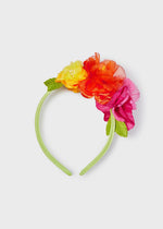 Cargar imagen en el visor de la galería, Vestido Blanco Cinto Flores con Diadema