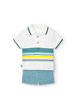 Cargar imagen en el visor de la galería, Conjunto Polo Rayas Short Azul