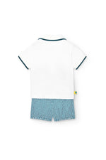 Cargar imagen en el visor de la galería, Conjunto Polo Rayas Short Azul