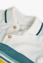 Cargar imagen en el visor de la galería, Conjunto Polo Rayas Short Azul