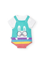 Cargar imagen en el visor de la galería, Conjunto Overol Tejido Conejito Camiseta