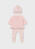 Cargar imagen en el visor de la galería, Conjunto Tejido Rosa con Gorrito