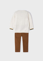 Cargar imagen en el visor de la galería, Conjunto Suéter Bici Pantalón Café