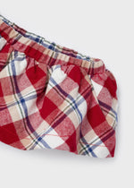 Cargar imagen en el visor de la galería, Conjunto Suéter Rojo Falda Cuadros y Mallas