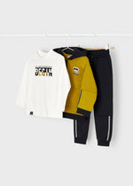 Cargar imagen en el visor de la galería, Conjunto Sudadera Camiseta y Pantalón Oliva